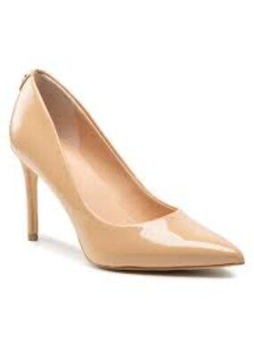 Guess Nude Patent Leather Pointed Toe Heels